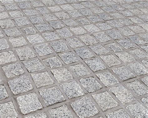 Silver Grey Granite Setts Cobbles Cropped 100x100x50 Stone Paving Direct