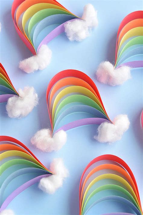 Rainbow Craft How To Make Paper Strip Rainbows Construction Paper
