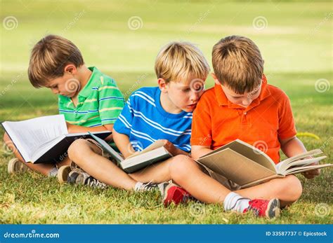 Kids Reading Books Stock Image Image Of Page Leisure 33587737