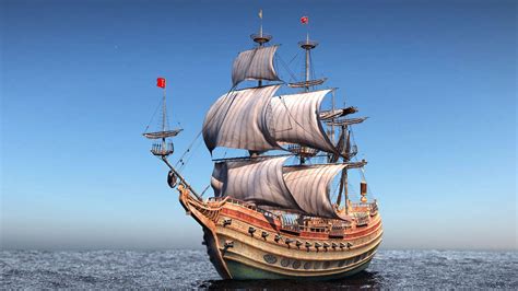 Sail Warship 3D | CGTrader