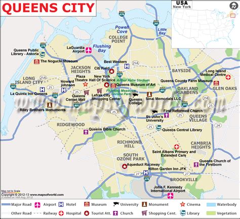Queens City Map City Map Of Queens In New York