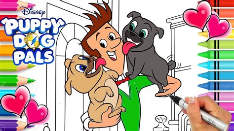 Luau ideas, luau recipes, and luau decorations. Puppy Dog Pals Coloring Page | Bob Bingo and Rolly Puppy ...