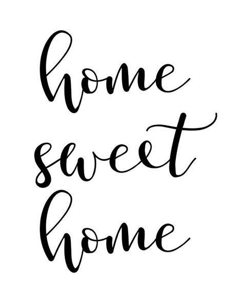 Home Sweet Home Printable Wall Art Home Quote Home Typography Poster