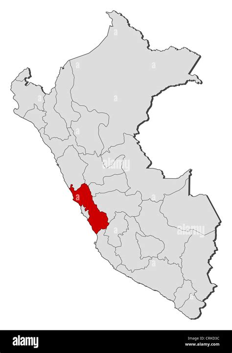 Mapa Peru Por Departamentos Lima Fotografías E Imágenes De Alta