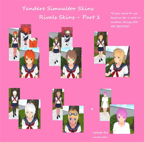 Yandere Simulator Skins Rivals Skins Part 1 By Hairblue On Deviantart
