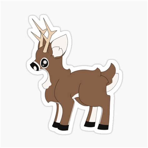 Chibi Whitetail Deer Buck Sticker For Sale By Sovereignnight Redbubble