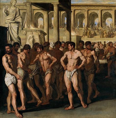 Gladiators 1640 Italian School Oil On Canvas 186 Cm X 183 Cm