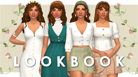 Cottagecore Lookbook 🌿 Sims 4 Create A Sim Full Cc List Youtube