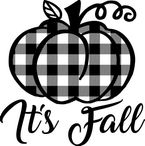 It's Fall plaid pumpkin Sublimation file, PNG Printable Sublimation