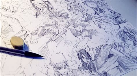 Drawing New Epic 10 Anime Character Splash Page Anime Manga Sketch