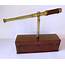 An Unusual Late 19th Century Small Brass Refracting Telescope With 