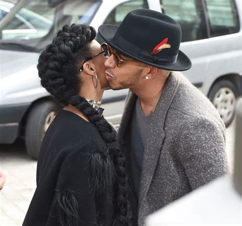 Lewis Hamilton Puckers Up For Kiss With Singer Janelle Monáe At Paris