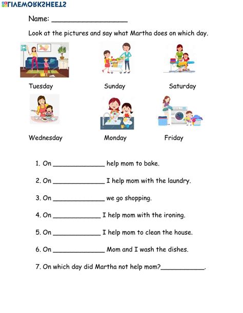 Days Of The Week And Months Of The Year Worksheet