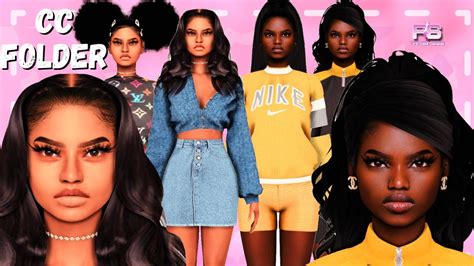 Urban Black Girl Cc Folder And Sims Download Hair Edges Chanelmore