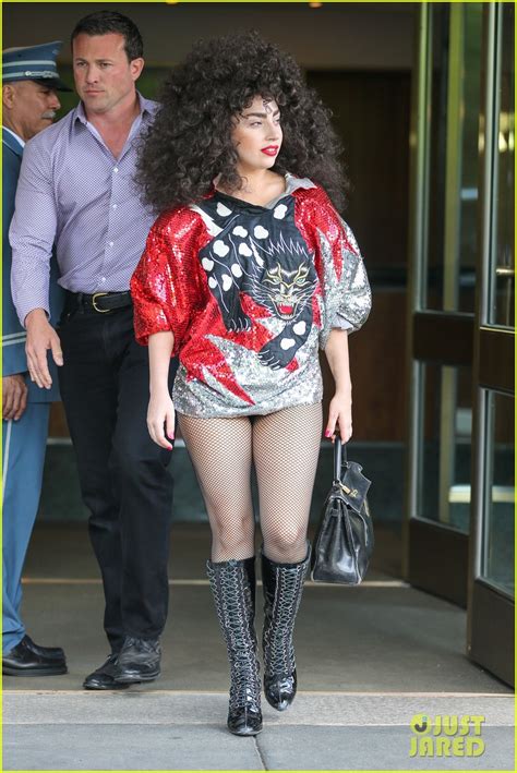 Full Sized Photo Of Lady Gaga Debuts Huge Curly Teased Hairdo Thick