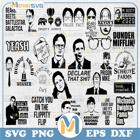 28 Files The Office Bundle Svg The Office Svg Dunder Miffl Inspire