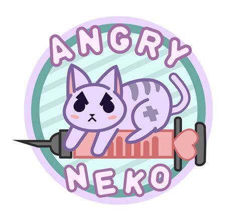 Angry Neko Logo Glyphwood