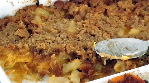 Top it off with cheese and bake for 15 minutes. The Bear Cupboard: PAULA DEEN'S PINEAPPLE CASSEROLE