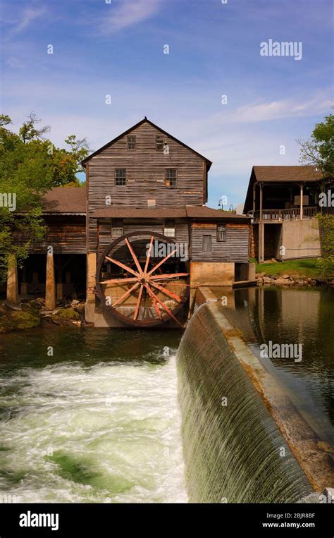 The Historical Old Grist Mill Built In 1830 On The Banks Of The Little