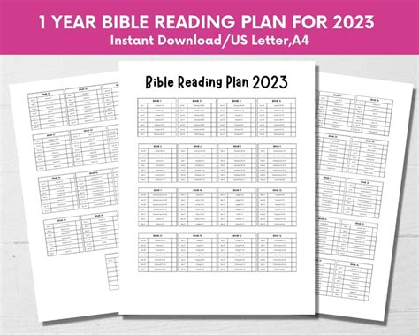 Free Printable Bible Reading Plans 2023
