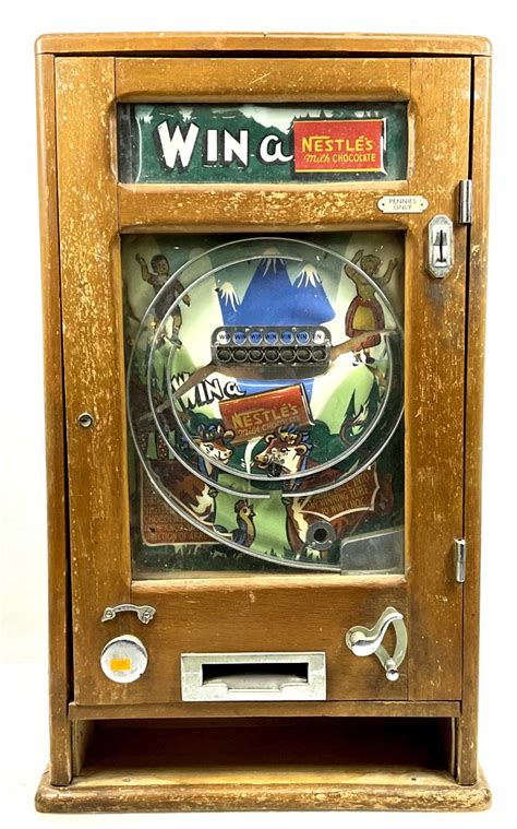 Lot Vintage Nestle Penny Arcade Machine