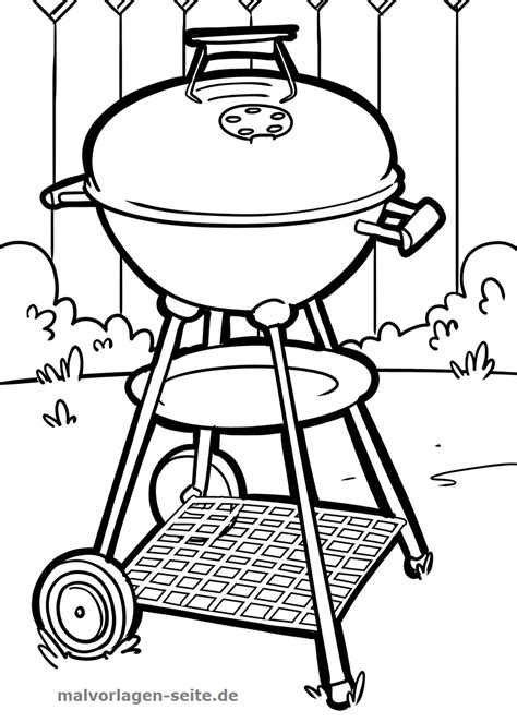 Grill Coloring Pages