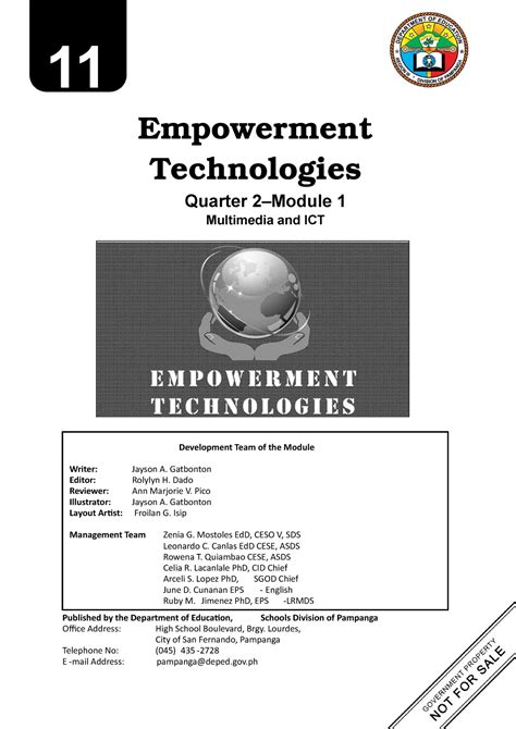 Emp Tech Q2 Mod1 Multimedia And Ict 11 Empowerment Technologies