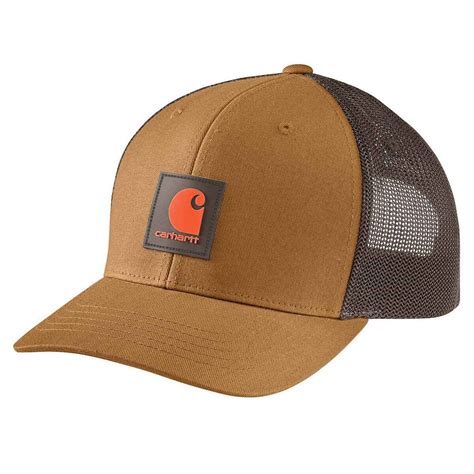 Carhartt Mens Rugged Flex Twill Mesh Back Logo Patch Trucker Hat