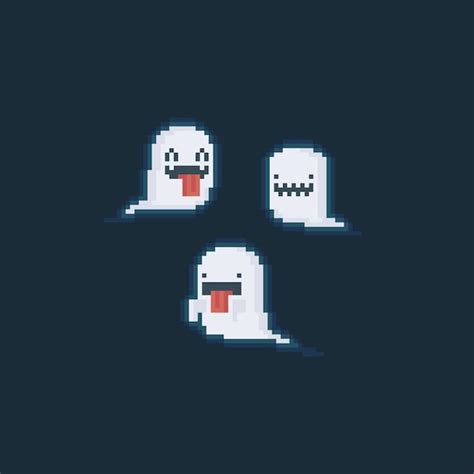 Cute Ghost Pixel Art Grid Pixel Art Grid Gallery