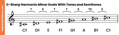 C Sharp Minor Scale Natural Harmonic And Melodic