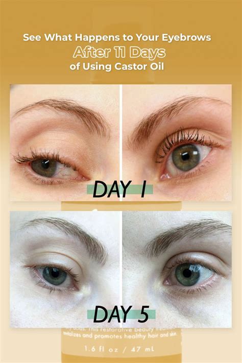 I Used Castor Oil On My Eyebrows For 11 Days To Make Them Grow Castor
