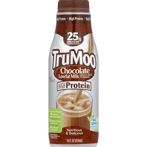 Trumoo High Protein 1 Low Fat Chocolate Milk 14 Fl Oz Milk And Cream