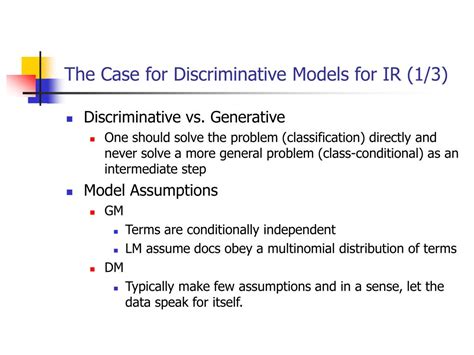 Ppt Discriminative Models For Information Retrieval Powerpoint