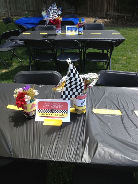 Cute Tables For The Race Car Baby Shower Automobile Baby Shower