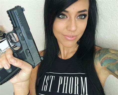 Alex Zedra Military Girl Hand Guns Heavy Metal Fitness Body