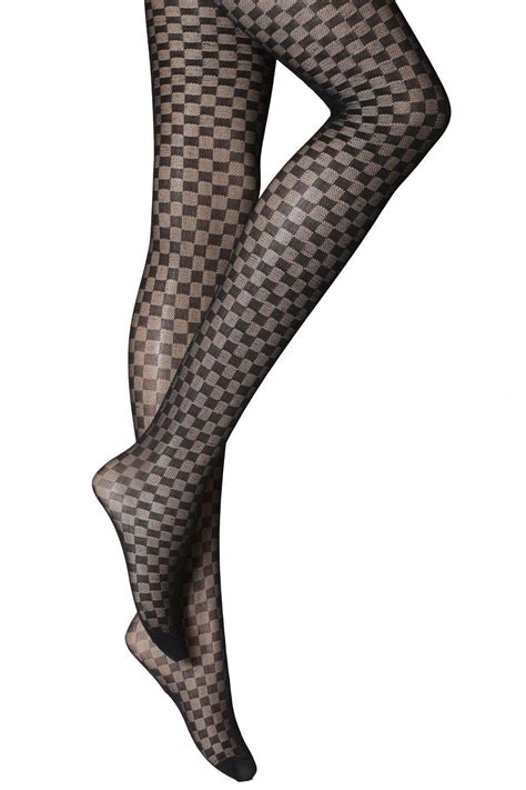 £2 99 gbp womens ladies black patterned tights 40 denier one size 8 14 l11 ebay fashion in