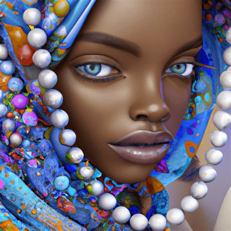 african american girl with pearls · creative fabrica