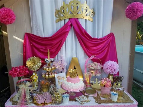 Pin By Hilda Ledesma On Princess Crown Party Crown Party Table