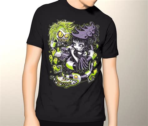 Beetlejuice Shirt Snake And Lydia Horror Gpth Premium Graphic T Shirt S