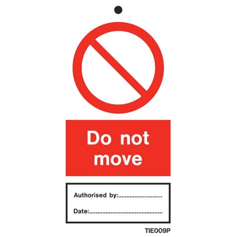 Do Not Move Labels Pack Of 10 Tie009