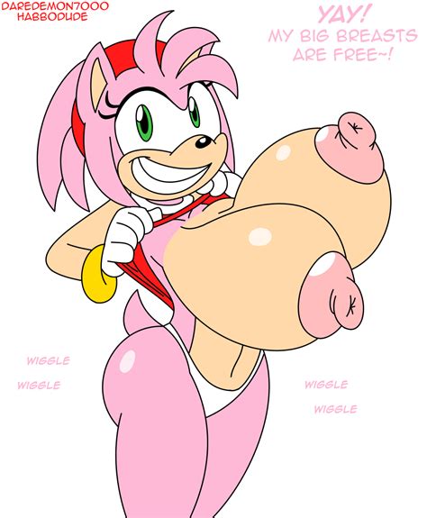 Rule 34 2014 Amy Rose Anthro Anthrofied Areola Big Breasts Big Eyes Big Head Breasts Clothed