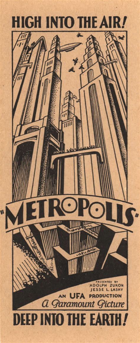Metropolis Original 1927 U S Ad Slick Posteritati Movie Poster Gallery