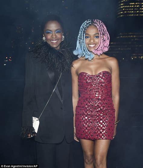 lauryn hill and look alike teenage daughter selah marley steal the show at fashion event new