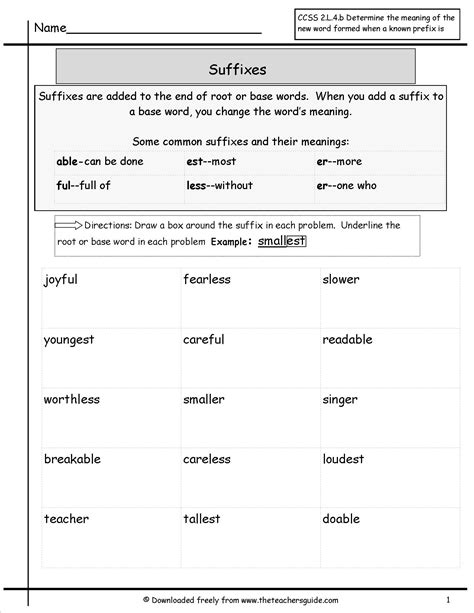10 Root Words 4th Grade Worksheets