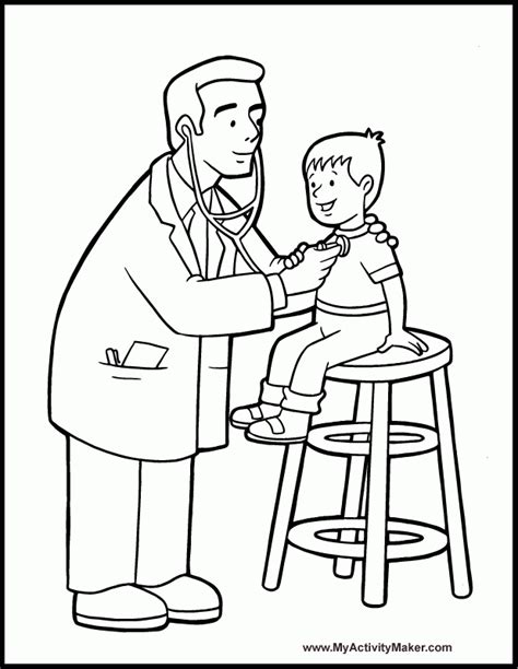 Doctor Coloring Pages For Kids Coloring Home