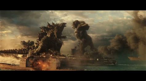 Godzilla Vs Kong Aircraft Carrier Fight Youtube