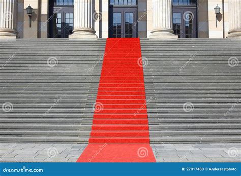 Red Carpet On Stairs Royalty Free Stock Photography