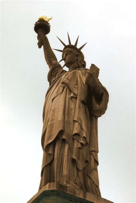 Photo Of The Statue Of Liberty Before Her Copper Oxidized Into The