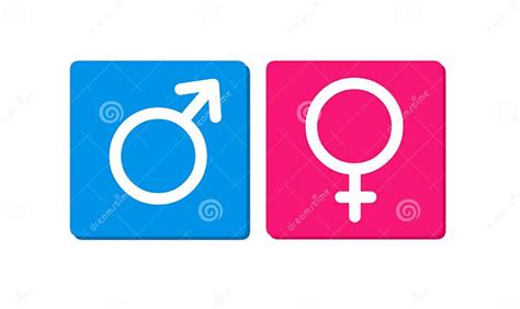 Male And Female Sex Symbolsgender Symbol Icons Stock Vector Illustration Of Pinkblue Pink