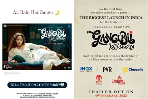 Alia Bhatt Starrer Gangubai Kathiawadi Is All Set To Have A Grand Trailer Launch On February 4